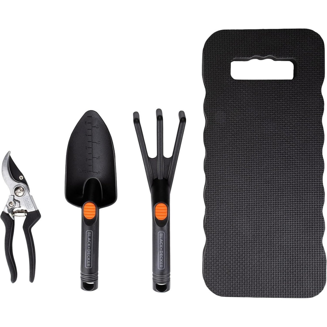 Set di accessori nero per spazi esterni 40 x 18 x 6 cm