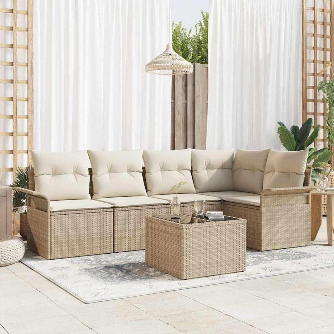 Divani regolabile in rattan sintetico beige