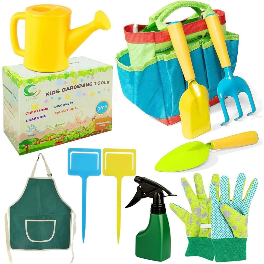 Set di attrezzi per bambini nero per spazi esterni Attrezzi giardinaggio multifunzionali