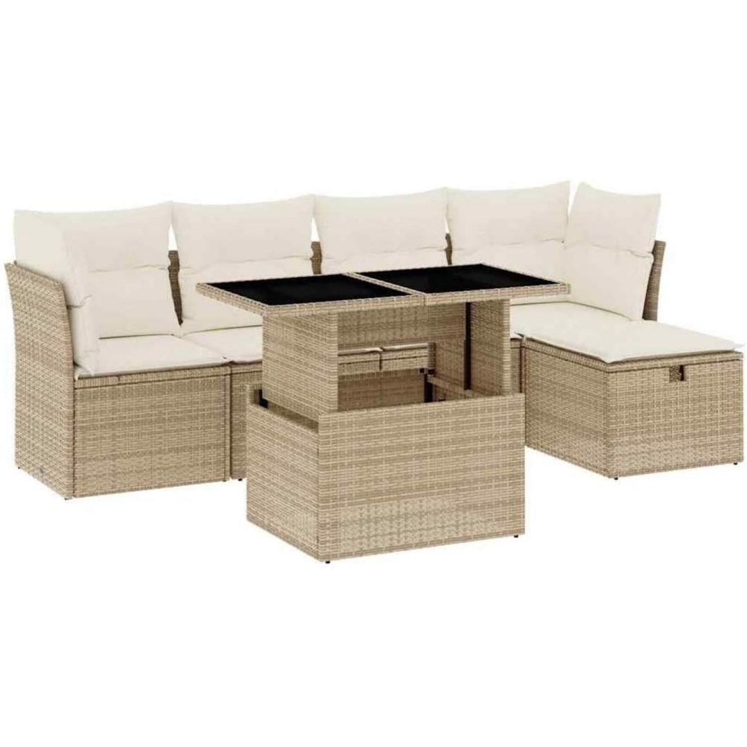 Salotto modulare da esterno pieghevole regolabile beige per spazi esterni