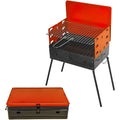 Barbecue a carbone pieghevole con struttura in acciaio nero con design versatile Barbecue tradizionale alimen