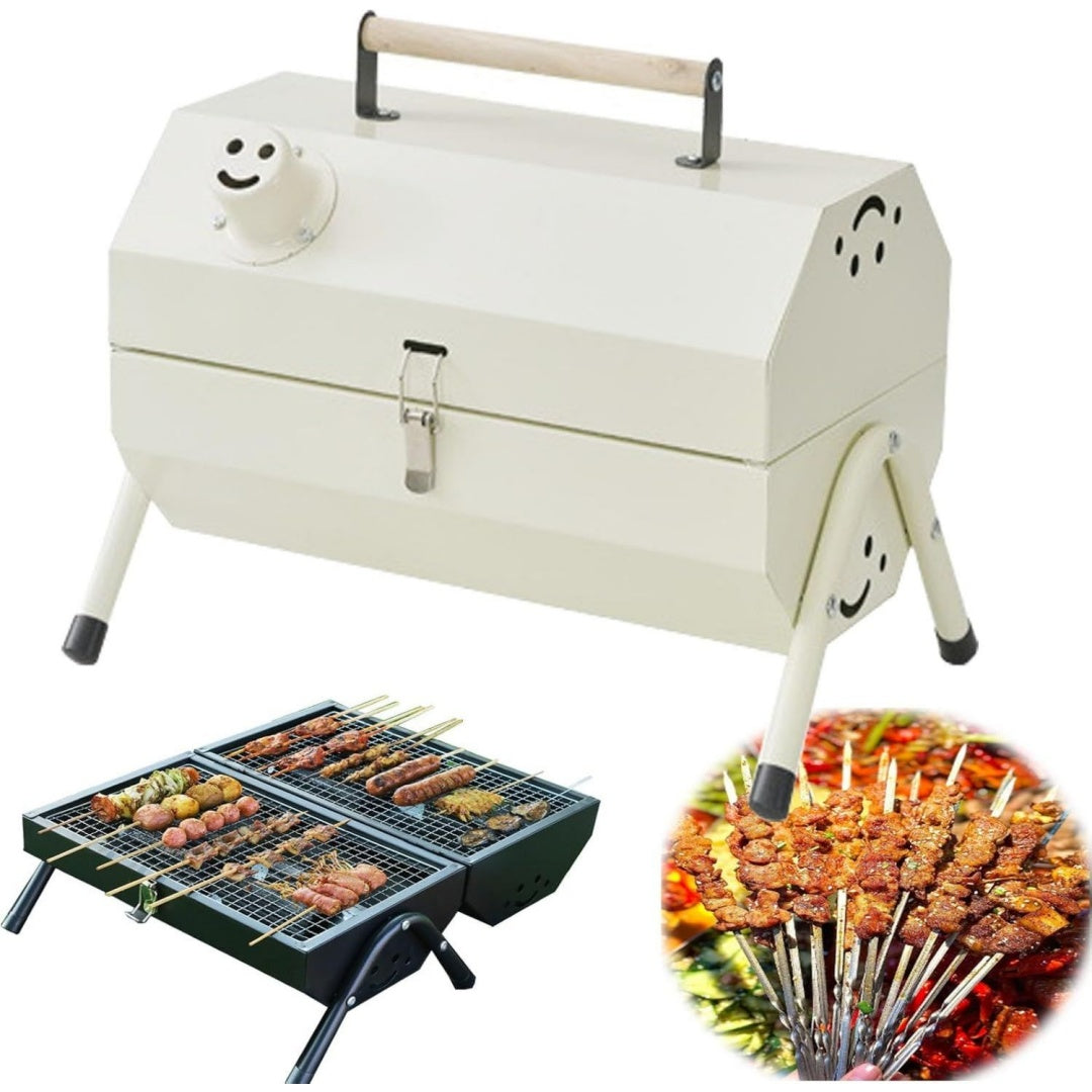 Griglie pieghevole con struttura in acciaio bianco