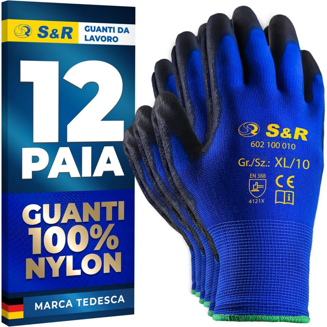 Guanti da lavoro nero con design versatile resistente all acqua
