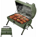 Barbecue a carbone pieghevole regolabile nero con design versatile pieghevole regolabile